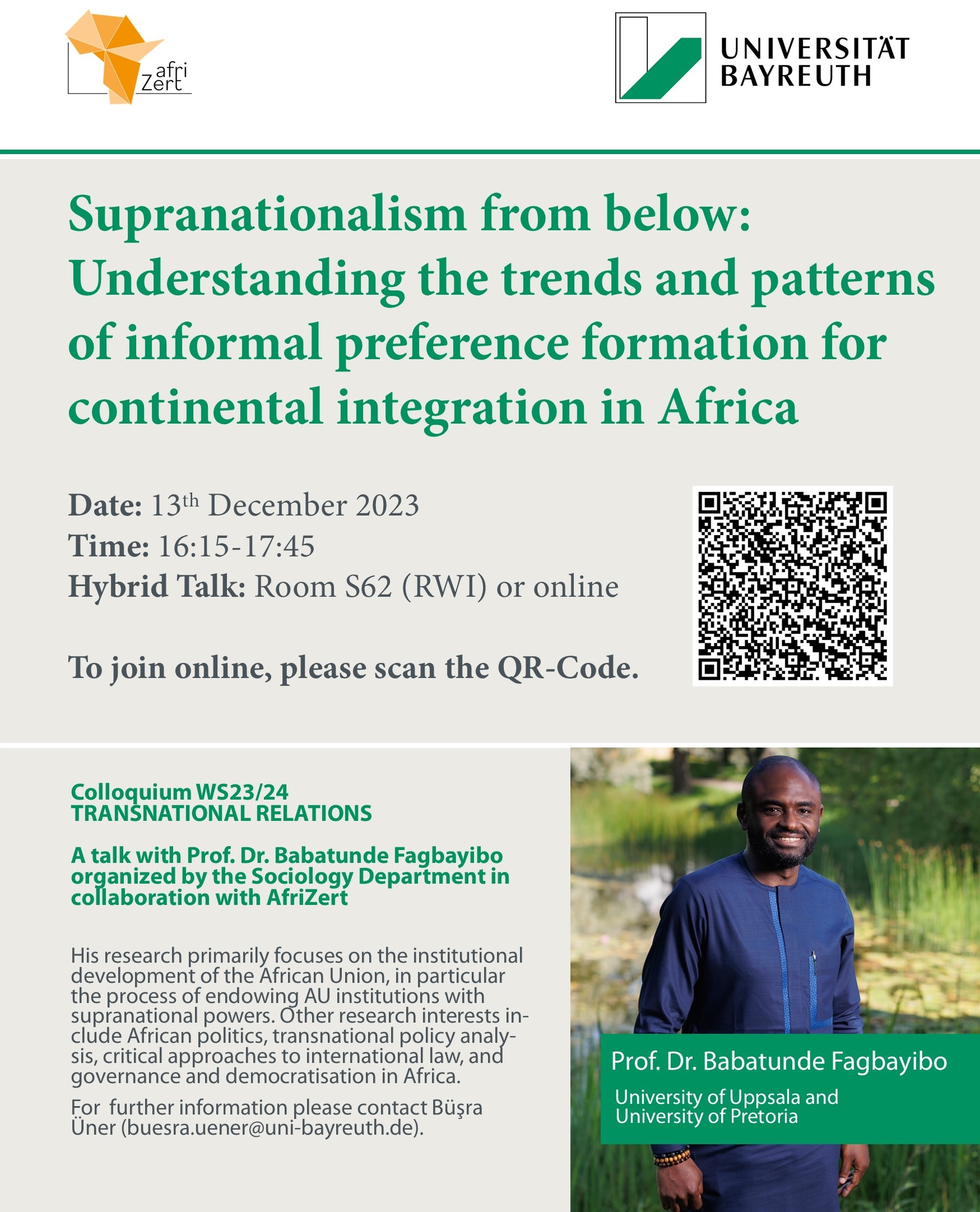 Poster Talk Babatunde Fagbayibo